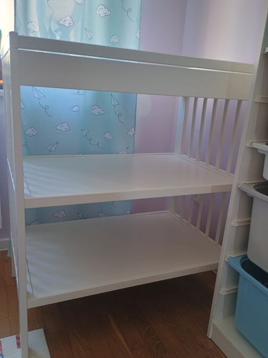 Przewijak IKEA GULLIVER, przyborniki do zawieszenia, mata do przewijania