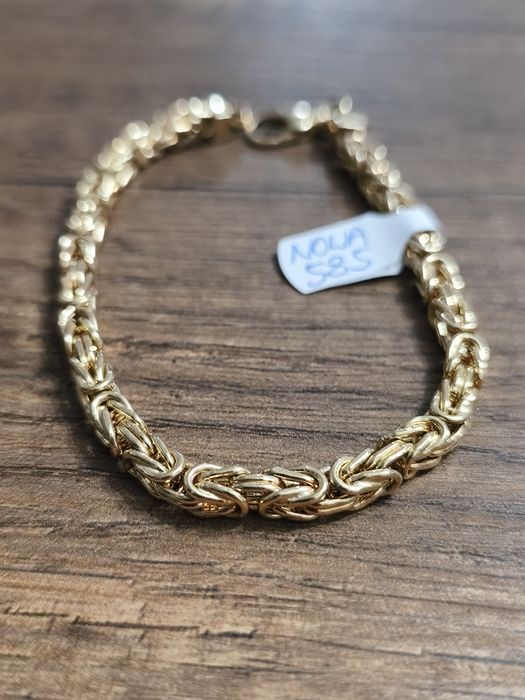 Nowa piękna złota bransoletka 585 14k 12.90gr 21.5 cm okazja!!