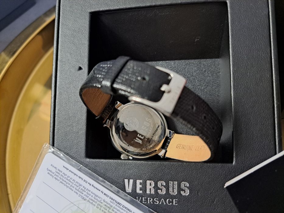 Nowy Zegarek versace versus damski srebrny czarny pasek mały oryginaln