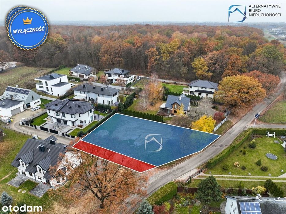 Działka pod bliźniaka w pobliżu lasu