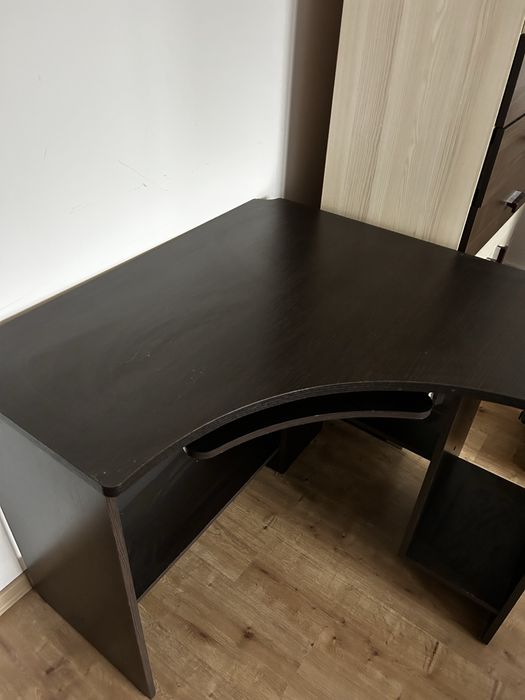 Biurko narożne duże ciemne