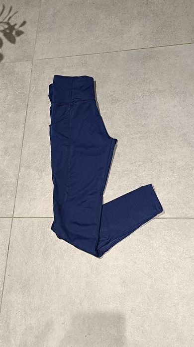 Granatowe legginsy sportowe S
