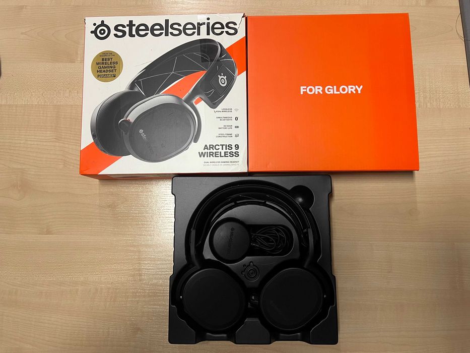 Słuchawki Steelseries Arctis 9 Wreless jak nowe cały komplet fabryczny