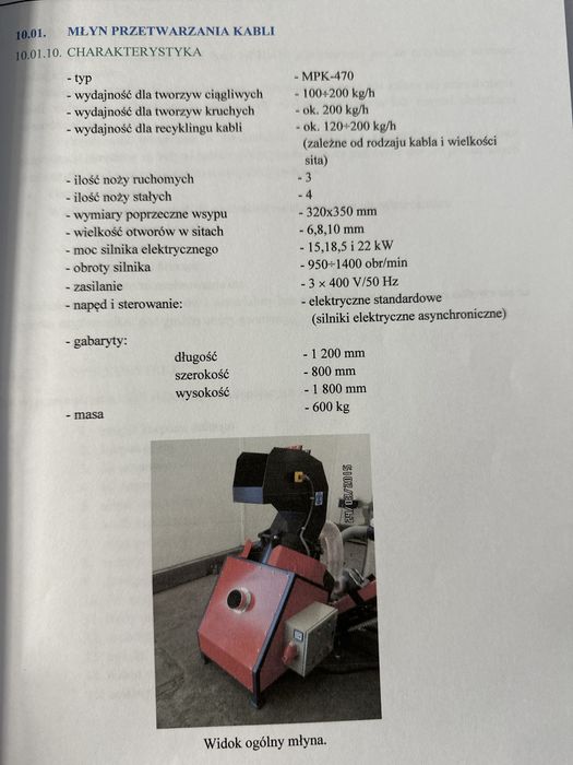 Maszyna do recyclingu kabli OKAZJA