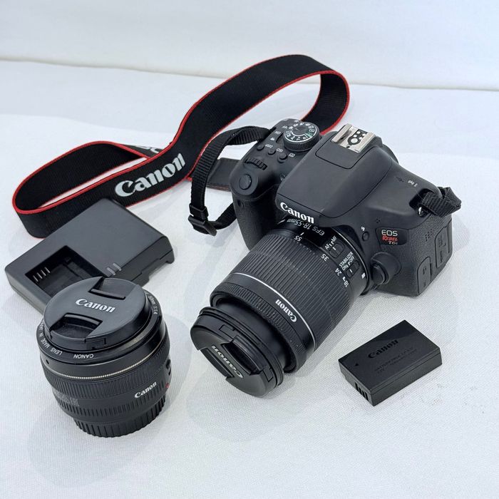 Canon EOS Rebel T6i + Lente EF 50mm