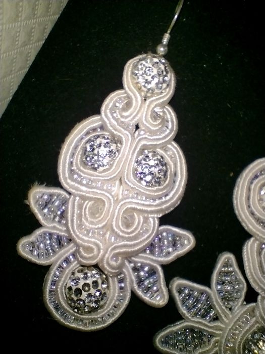 Biżuteria ślubna sutasz zestaw hand made