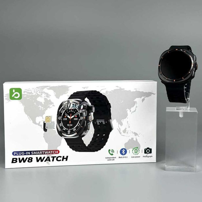 Смарт-годинник Smart Watch BW8 AMOLED з камерою та слотом для SIM-карт