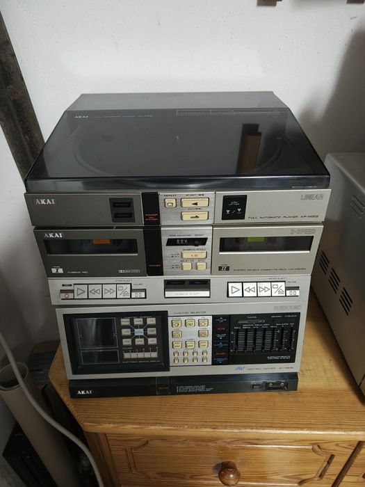 AKAI アンプ AV-M515 カセットデッキ HK-M313 完動品 AKAI アンプ AV