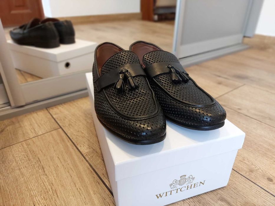 Czarne mokasyny męskie Wittchen, 41