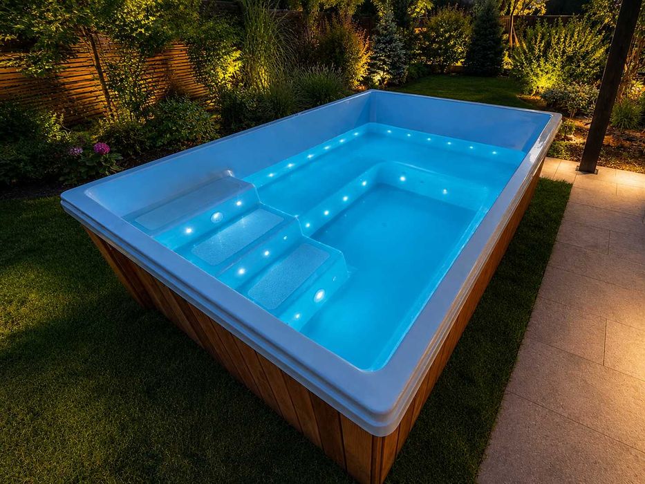 Basen 300 x 200 x 85 cm nowy filtracja oświetlenie jacuzzi basen balia