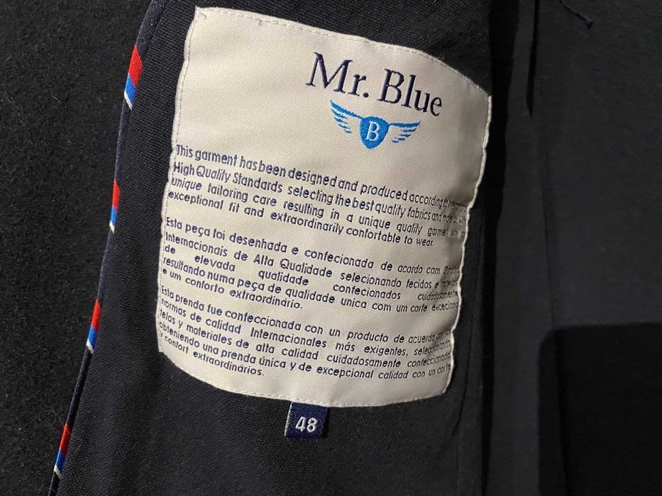 Sobretudo Azul usado, como novo - Mr. Blue