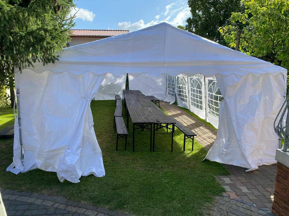 Namiot na wynajem + Krzesła + Stoły + Oświetlenie