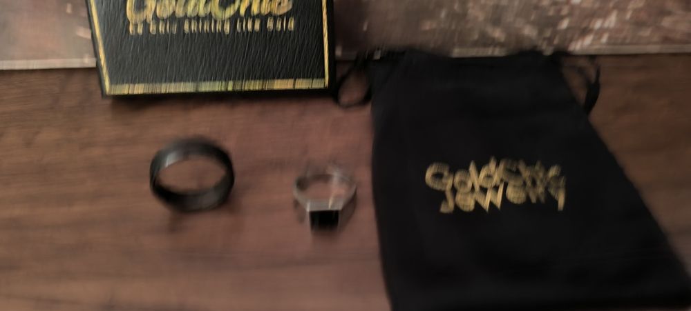 Anel preto de tungsténio