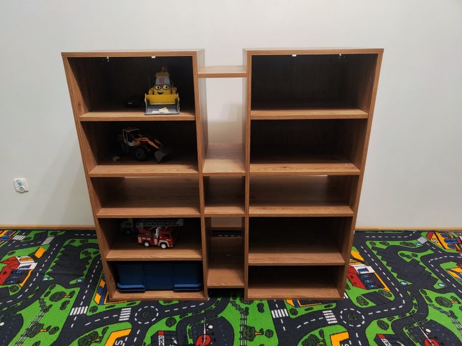 2 regały Black Red White solidne na książki zabawki