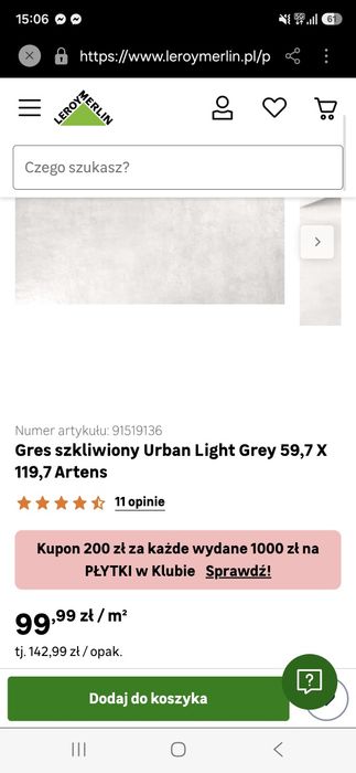 Płytki gres szare