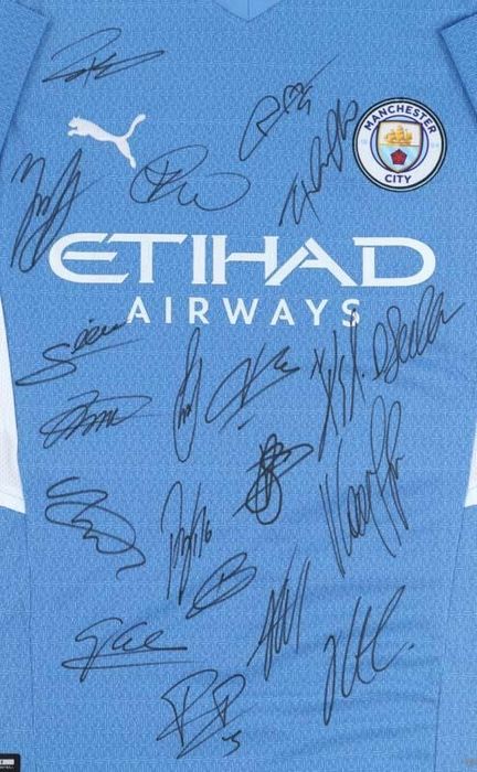 Camisola Manchester City autografada pelos jogadores com certificado