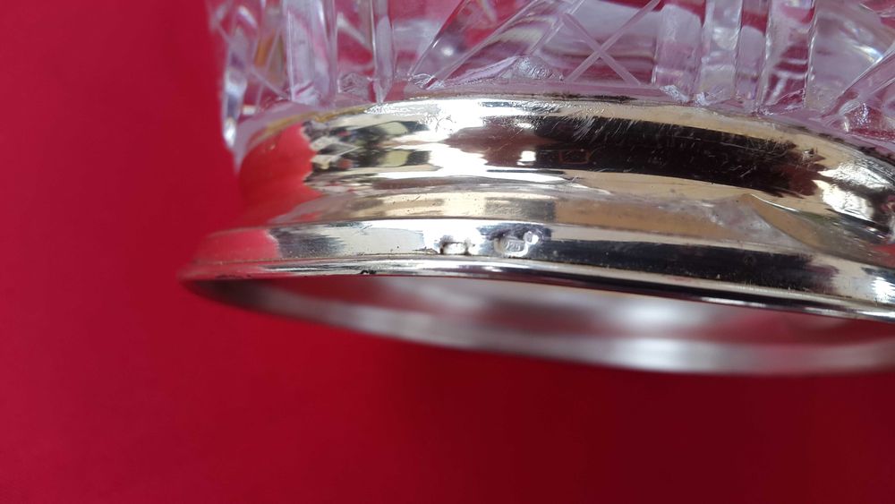 Jarra Cristal Atlantis com aro em prata marcada