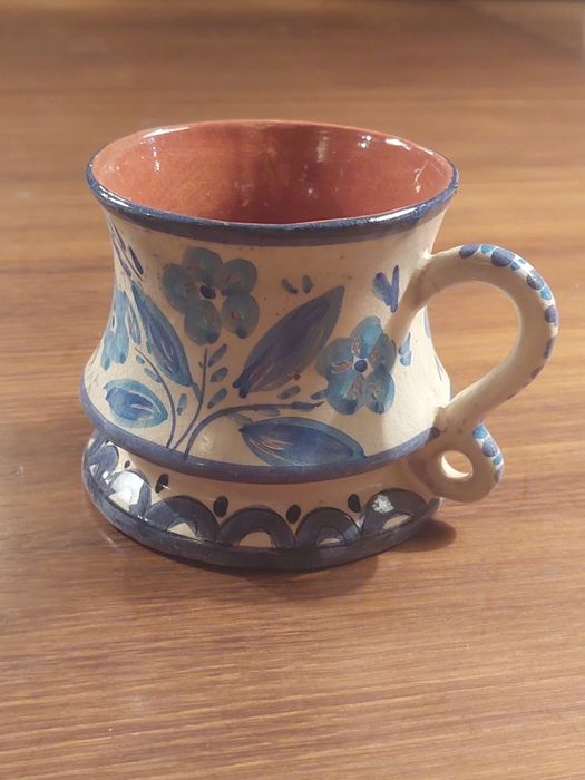 2 canecas barro pintado