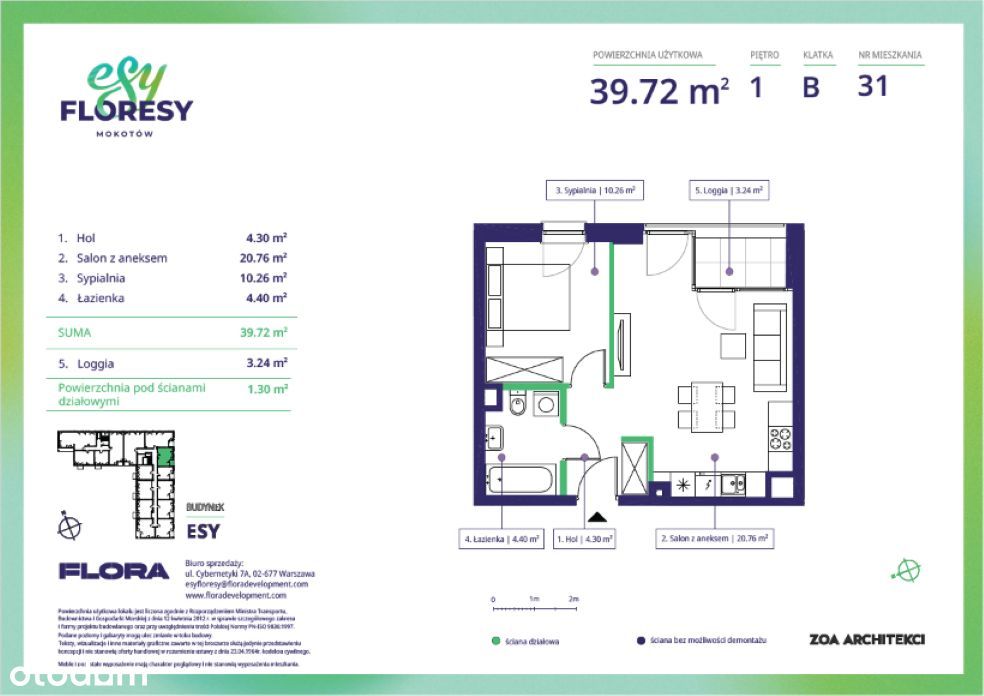 CESJA | 2pok + balkon | MOKOTÓW | m.postoj + box | Nowe, poniżej rynku - Widok 5