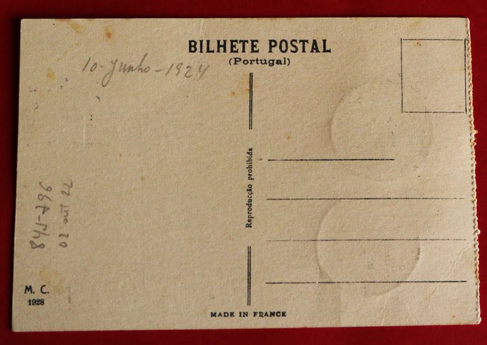 Túmulo de Camões c/selos do mesmo tema do 10 de Junho 1924