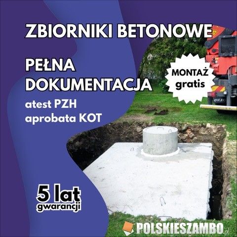 Zbiornik betonowy na wode Deszczówka Dotacja PRODUCENT GWARANCJA