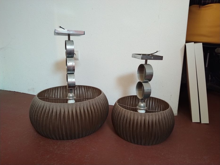 Conjunto de 3 candeeiros de pé e teto