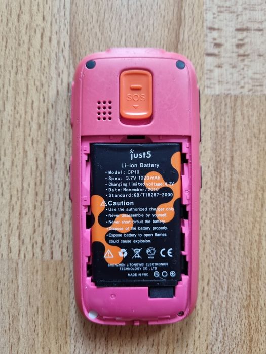 Кнопочный телефон just5 cp10 розовый