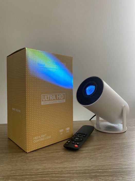 Проєктор HY300 Android 11, 4K, Wi-Fi, компактний домашній кінотеатр