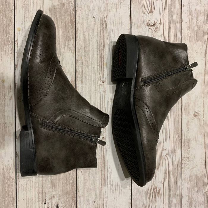 Ботинки челси броги Rieker Brogue Leather Casual Chelsea Zip Boots