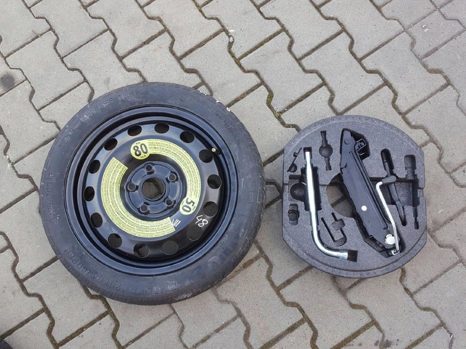 VW GOLF VI V TOURAN EOS KOŁO DOJAZDOWE 16 5X112 LEWAREK WKŁAD