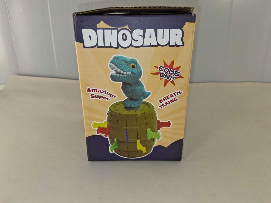N080 Gra Zręcznościowa Dinozaur W Beczce Pop Up T-Rex Szpady