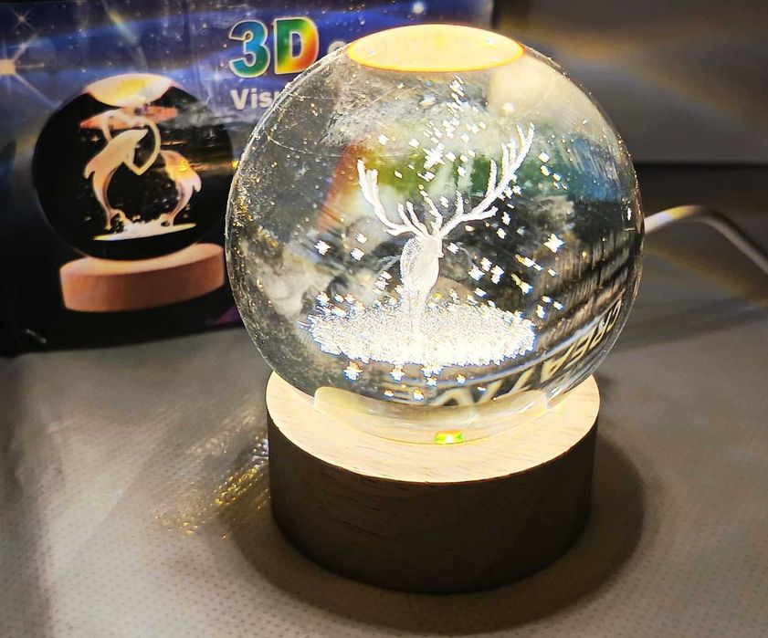 Candeeiro de cristal em forma de veado