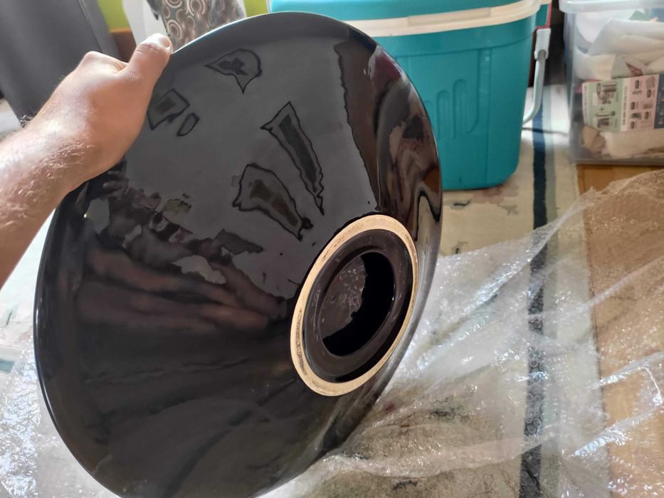 ART DÉCO Prato de Cerâmica Negra estilo Tijela para Centro de Mesa