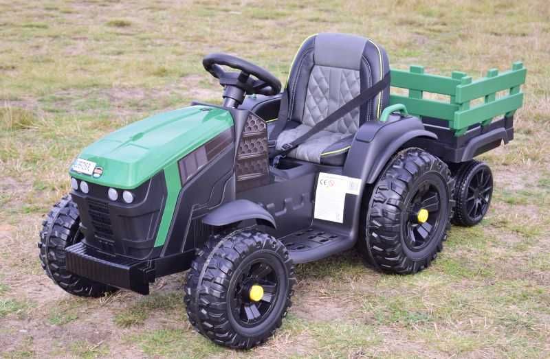 SUPER TRAKTOR na akumulator Koła EVA SKÓRA PILOT mp3 ciągnik BDM0925