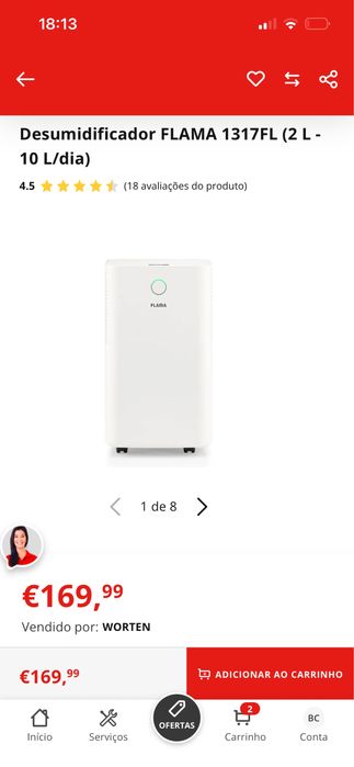 Desumidificador FLAMA 1317FL