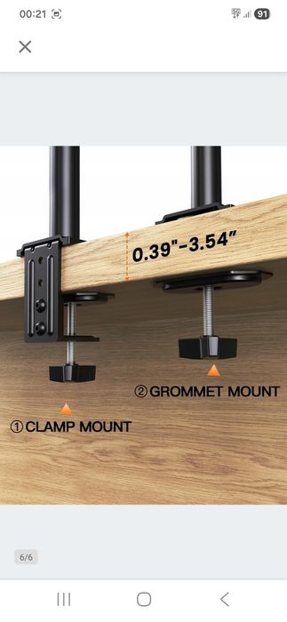 Uchwyt biurkowy do monitora 13-32, czarny, 8kg