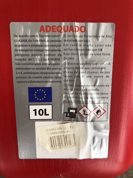 Galão de gasolina