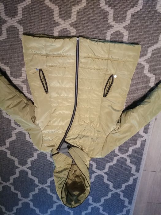 Limonkowa zimowa kurtka 48