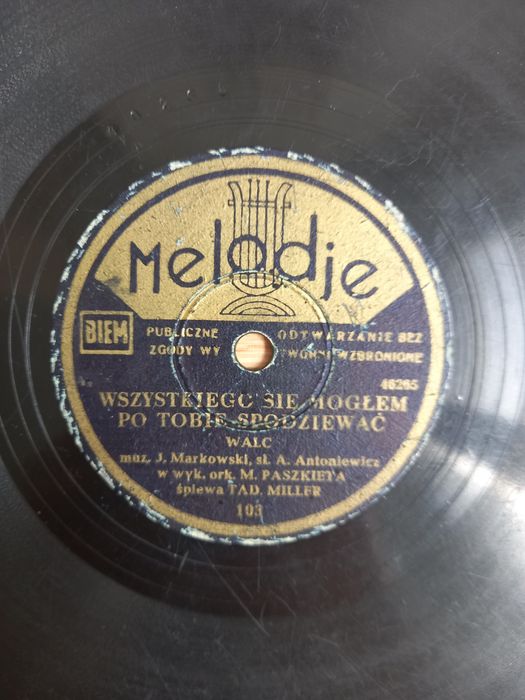 Płyta szelakowa Miller