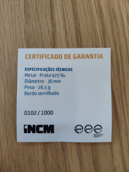 Medalha comemorativa dos 80 anos da INATEL (prata 925/1000)