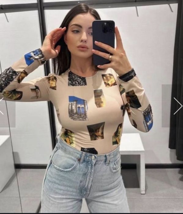 кофта лонг зара zara бежева розмір М