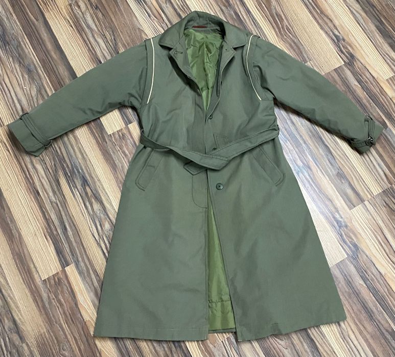 Zielony khaki trencz xs-s  vintage