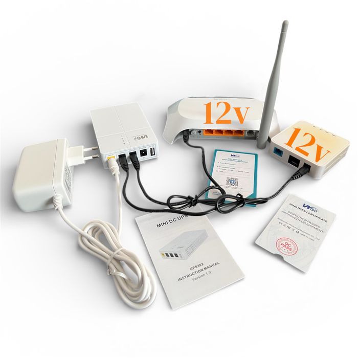 Mini ups ДБЖ WGP 27W 13500mAh з блоком живлення безперебійник для роут