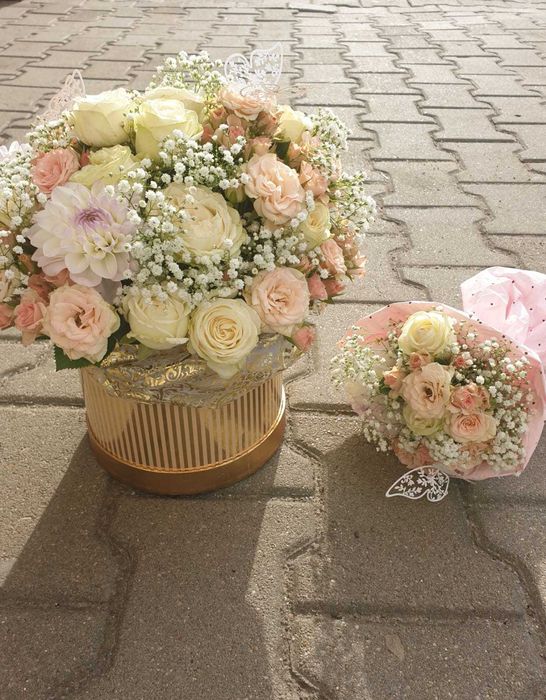 Flower Box, walentynki, dzień mamy,  Prezent, urodziny, bukiet