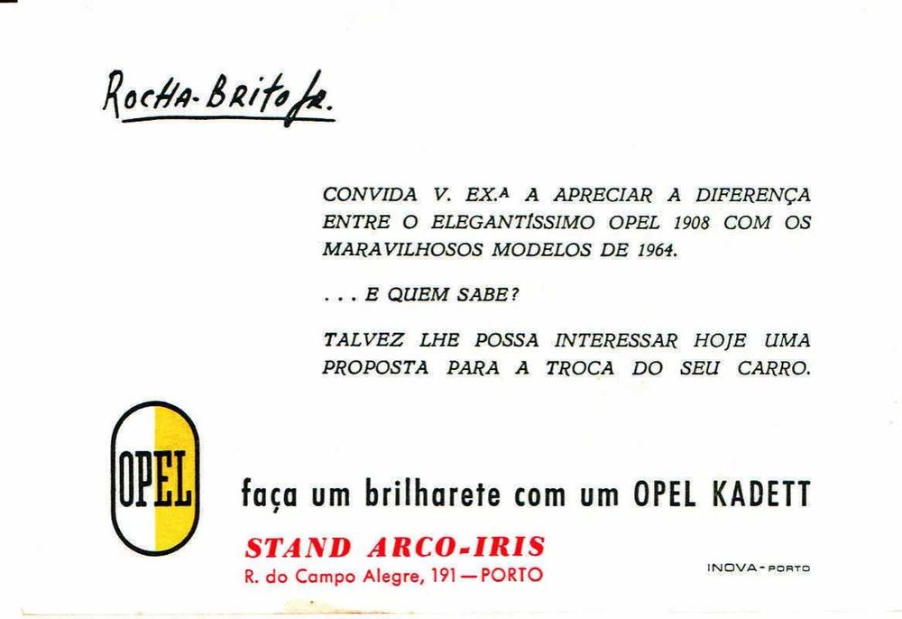 5 x General Motors Original Postais anos 60 - ORIGINAIS