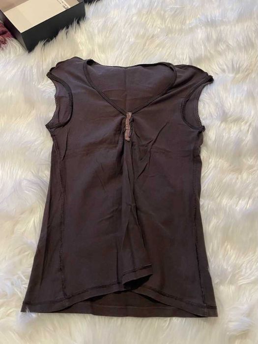 top zara castanho tamanho l