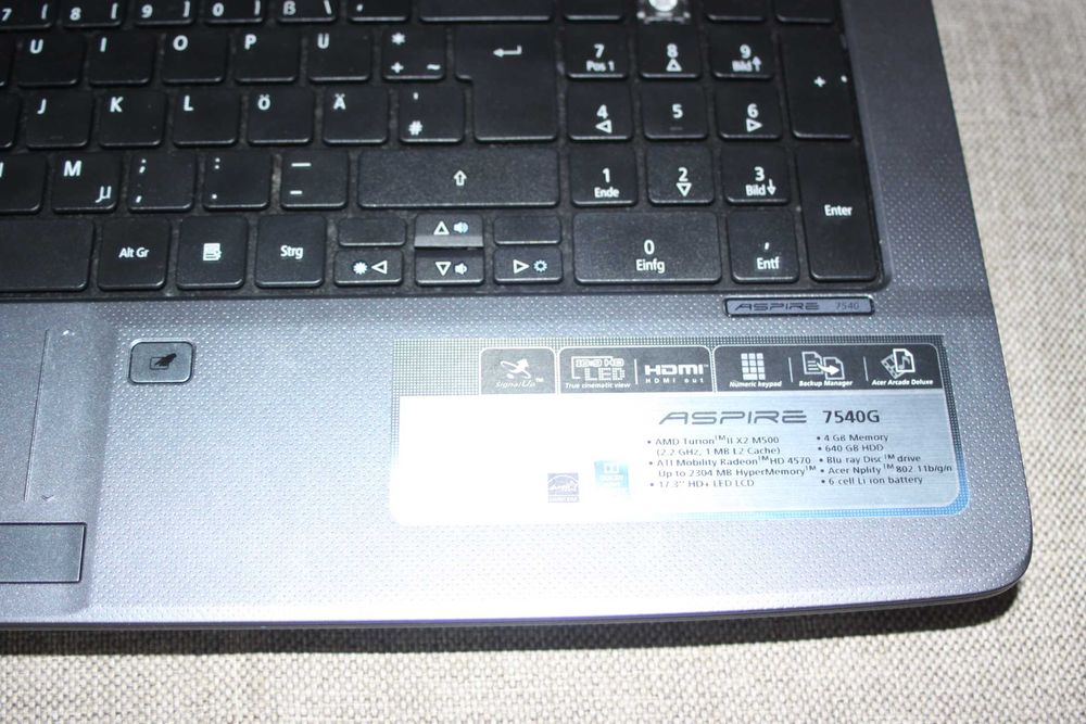 Laptop Acer Aspire 7540G