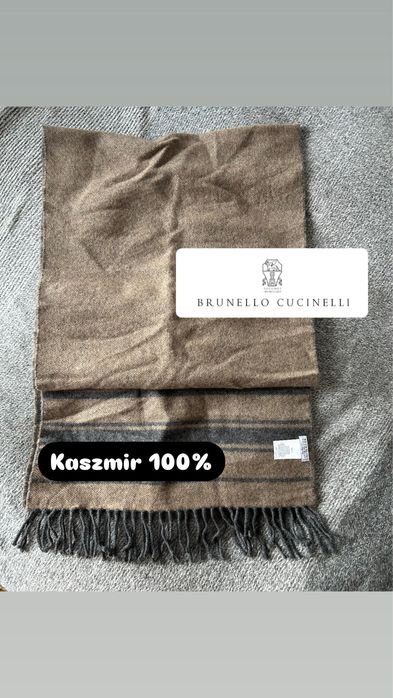 Luksusowu kaszmirowy szalik Brunello Cucinelli