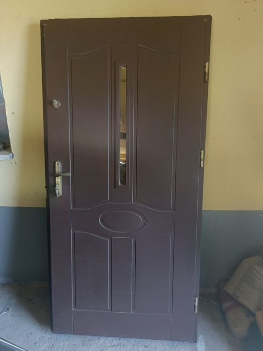 Drzwi drewniane zewnętrzne solidne 102x206