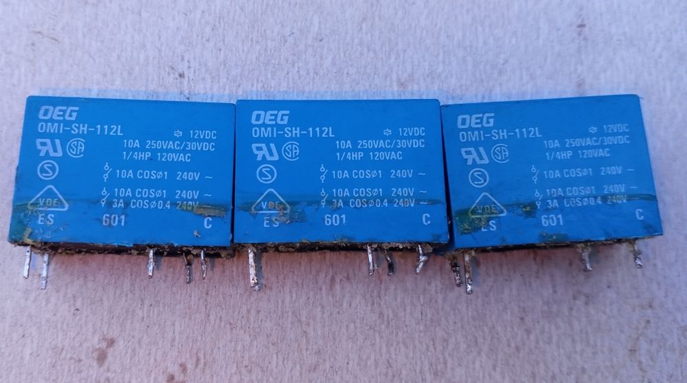 Лот 3 шт реле 12 В для автоматических стиральных машинок